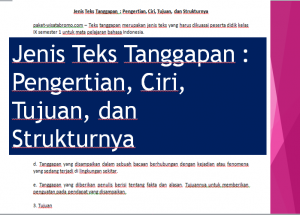 Jenis Teks Tanggapan : Pengertian, Ciri, Tujuan, dan Strukturnya